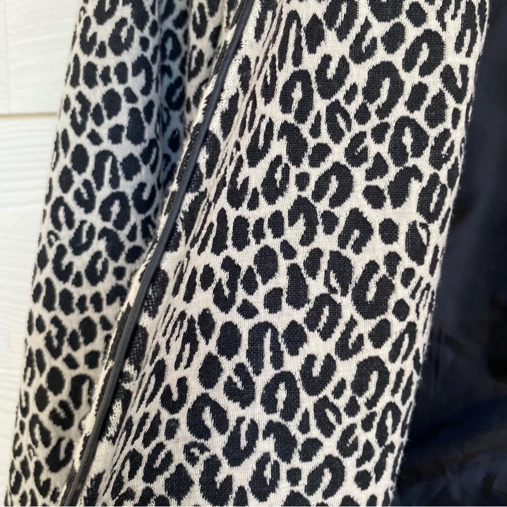 Elementz Leopard Print Open Front Blazer Size Sma… - image 5